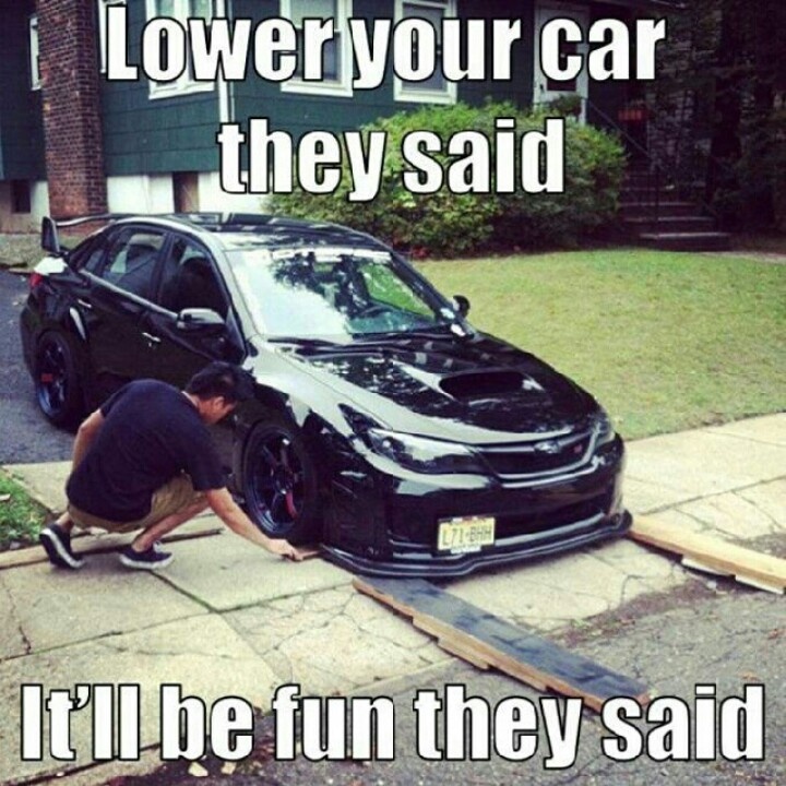 lowered car