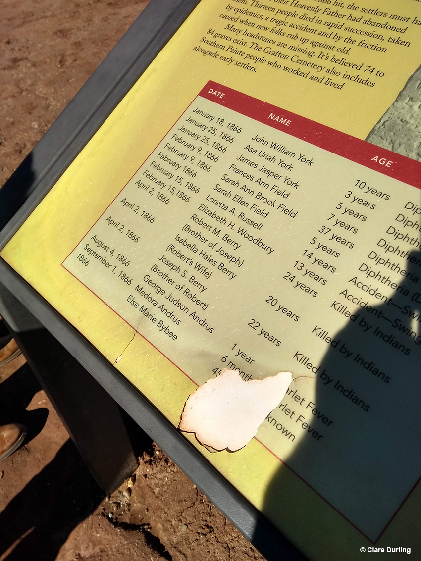 Grafton Ghost Town Grave Yard Information, Utah